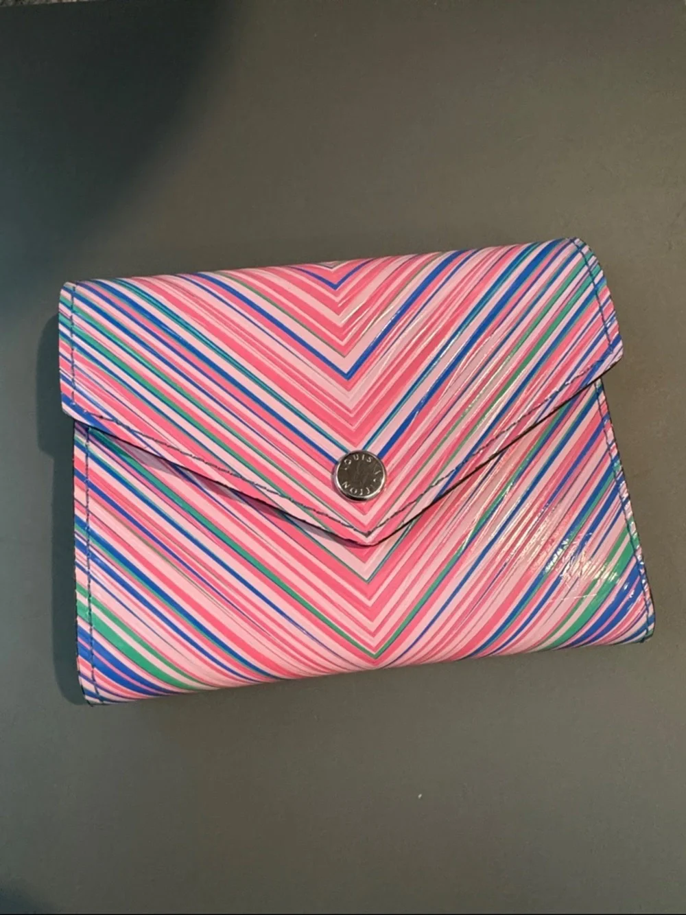 Louis Vuitton Tropical Epi Leather Striped Compact Wallet